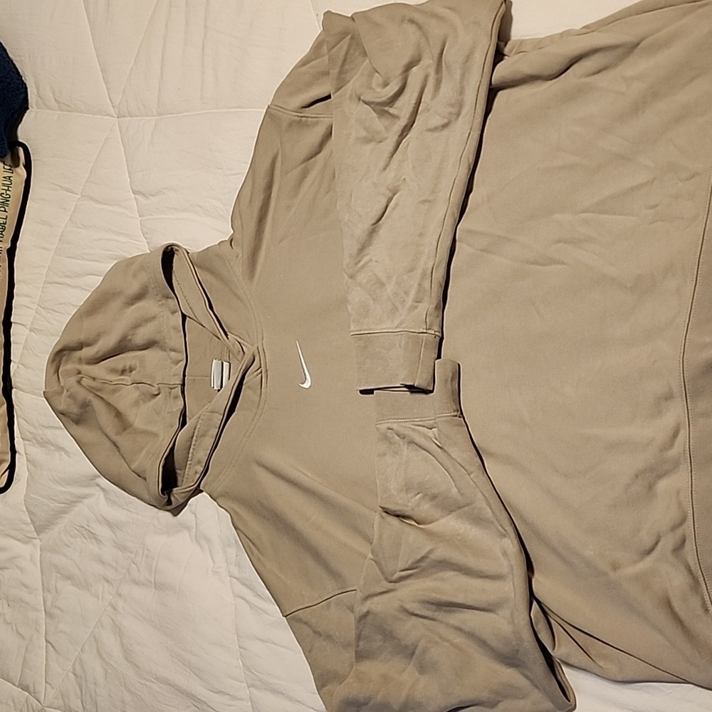 Tan Nike Acid Wash Essential Hoodie
